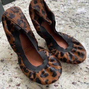 NIB Yosi Samra Foldable Ballet Flats Leopard